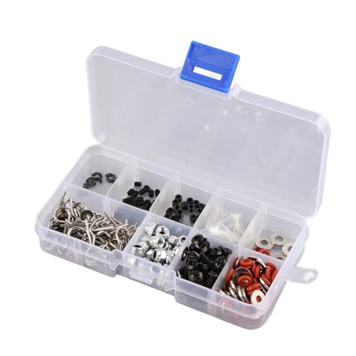 340PCS RC Screw Kit, Nuts Bolts Washers Hardware Fasteners for HSP 1/10 RC Car, High Strength Metal Material with Reusable Plastic Container, Durable RC Accessories for RC Car Repa