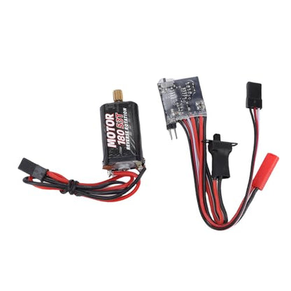 SUNGOOYUE Brushed ESC 30A Electric Speed Controller with Brake for 1/16 1/18 RC Cars, Metal Compact Design, Compatible with 2S Lipo N20 030 050 130 180 Motors DIY Mini RC Vehicles (53T)