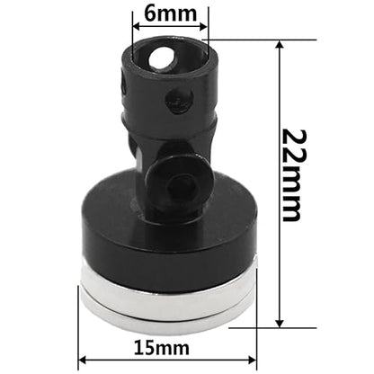 ShareGoo 4PCS RC Magnetic Body Post,Alloy Magnetic Stealth Invisible Body Shell Mount Column Compatible with HSP Redcat Himoto Traxxas SCX10 4WD 1/10 RC Car (Black)