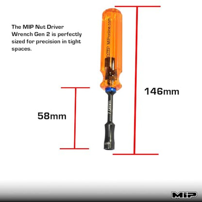 MIP 9804 7.0mm Metric Hex Nut Driver RC Tool – Precision Grip Hex Screwdriver with Deep Socket for RC Car Repair, Made 100% in USA - size: 7.0mm