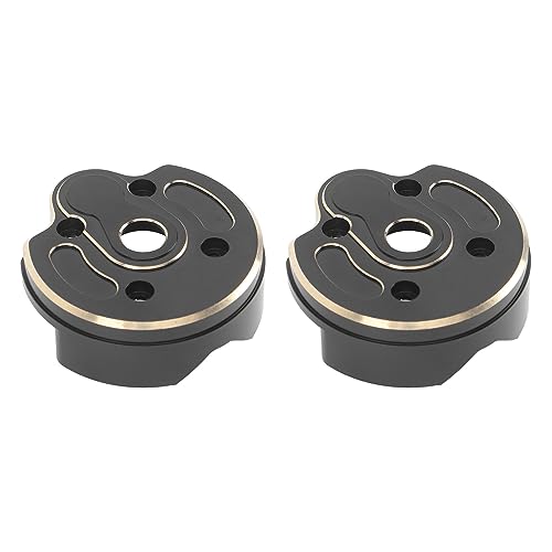 2 PCS Brass RC Steering Knuckles, 1/10 RC Crawler Brass Front and Rear Portal Weights Cover Plates for 1/10 SCX10 III AR45P Axle