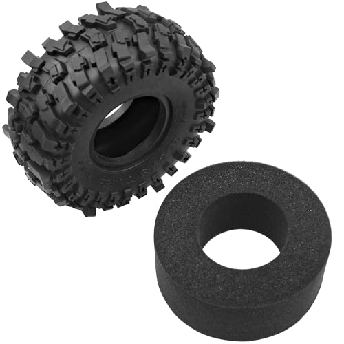 4PCS HIRCQOO 118 * 45mm 1.9" Rubber Tire RC Crawler Mud Tyres Tires Compatible with Axial SCX10 90046 Traxxas TRX4 Redcat Gen7 RBX10 1/10 RC Crawler Car