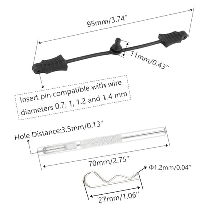 20 Pieces 1.2mm RC Cars Body Clips with 10 Pieces Pull Tabs & 1 PCS Hole Puncher Reamer for Universal Remote Control Car Compatible with Redcat HPI Himoto HSP Exceed Truck Buggy - color: 1.2mm