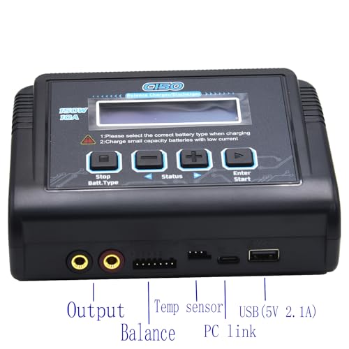 Blomiky 150W AC/DC 10A Smart Battery Balance Charger and Discharger for RC Cars Drones Boats 1S-6S Lipo Life Battery or 1S-15S NiCD/NiMH / C150 Charger