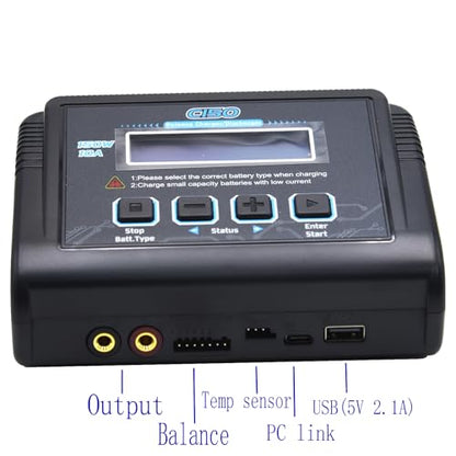 Blomiky 150W AC/DC 10A Smart Battery Balance Charger and Discharger for RC Cars Drones Boats 1S-6S Lipo Life Battery or 1S-15S NiCD/NiMH / C150 Charger