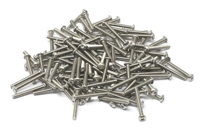 iexcell 100 Pcs M2.5 x 20mm Thread Pitch 0.45 mm Stainless Steel 304 Hex Socket Button Head Cap Screws Bolts Kit - size: M2.5 x 20mm