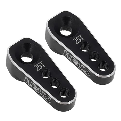 MEUS RACING TRX4M Servo Arm 25T Servo Horn for High Torque Micro Servo TRX4M 1/18 RC Crawler Upgrades Parts, 2pcs, Not for Stock Servo - size: TRX4M Servo Arm 2 Pack