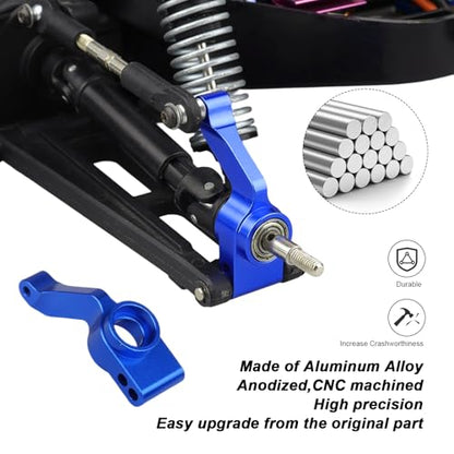 Hobbypark Aluminum Rear Stub Axle Carriers Replacement of 1952 for 1/10 Traxxas Slash 4X4 / Stampede 4x4 / Rustler 4X4 (Dark Blue)