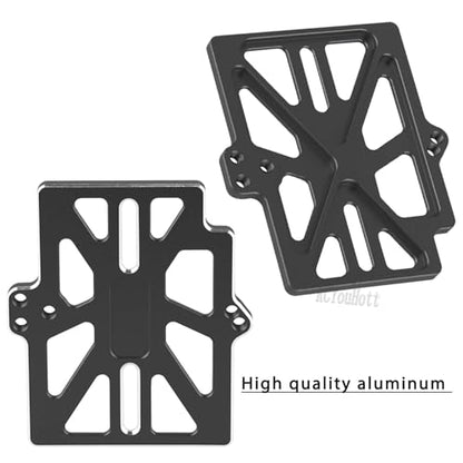 RC Upgrades Part for 1/16 (#107154-1) Mini Maxx 4WD,Tail Wheel/Skid Plate Stainless Steel Chassis/Protective Chassis Dirt Dust Resist Guard Cover/Mount Plate Motor Fixing Mount,Black - color: Black-(for 1/16）