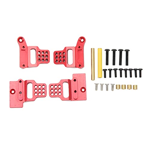 RC Car Shock Mount Aluminum Alloy RC Shock Towers Mount for 1/18 RC Crawler Car Upgrades Parts (Red) - color: Red