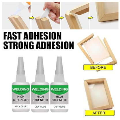 Welding Glue, Welding High-Strength Oily Glue, Universal Super, Instant Bonding, Strong Adhesion, 50g.4pcs - color: Glue4pcs
