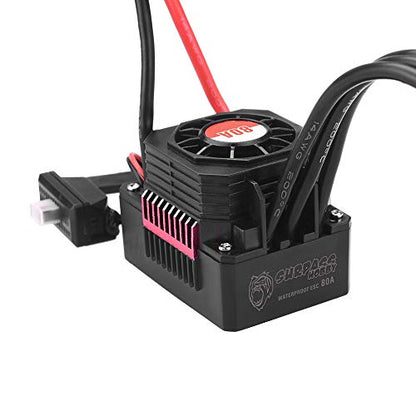 GoolRC Surpass Hobby 80A Brushless Electric Speed Controller Waterproof ESC for 1/10 RC Truck Off-Road Car