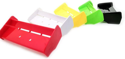 2 Pack 1/10 RC Plastic Rear Spoiler Compatible with 1:10 Scale RC Off-Road Short Course Truck Buggy Racing Rear Wing Tail (White) - color: White