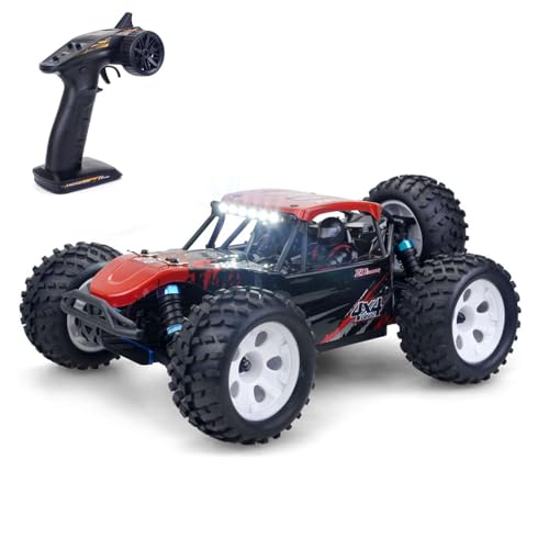 4WD RC Desert Buggy DTK-16 ZD Racing 1/16 2.4GHz Remote Control Off Road Vehicle 45KM/H 2435 Brushless Motor Lights Battery RTR Hobby Grade Model for Ages 14+ - color: Red