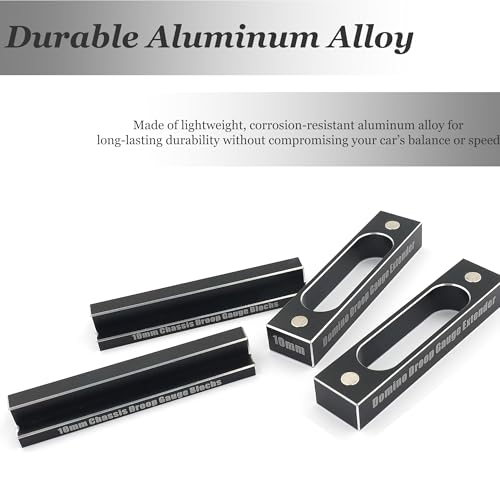 10mm Aluminum Alloy Chassis Droop Blocks 4PCS RC Chassis Droop Gauge Vehicle Measuring Tool Model Car Adjuster Ruler for 1/10 RC Touring & Drift Racing Cars