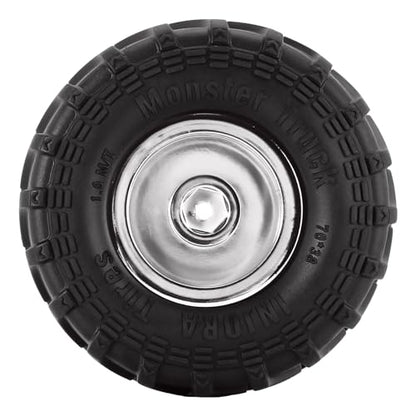 INJORA RC Monster Truck Wheel Rim Tires Set 70 * 38mm Tires for 1/24 RC Crawler Car Axial SCX24 Bronco Gladiator C10 JLU Deadbolt B17 FMS FCX24 and TRX4MT, MT1012 (Silver) - color: Silver