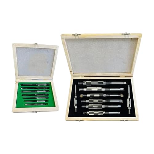 Adjustable Hand Reamer HV-H11 for Metal & Wood Repairs, 1/4" to 1-1/16" | Expandable Carbon Steel Blades, Straight Flutes, 6.35-26.98mm Capacity, Bore Sizing, Precise Hole Finishing & Repairing Tool - size: HV to H11 - 15Pcs