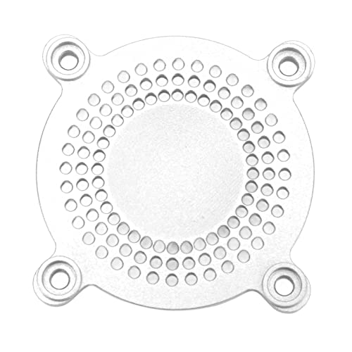 RC Fan Cover 50mm Aluminum Alloy CNC Machining ESC Cooling Fan Cover, Lightweight Protective Cover for RC Car ESC with Enhanced Heat Dissipation and Rugged Design (Silver) - color: Silver