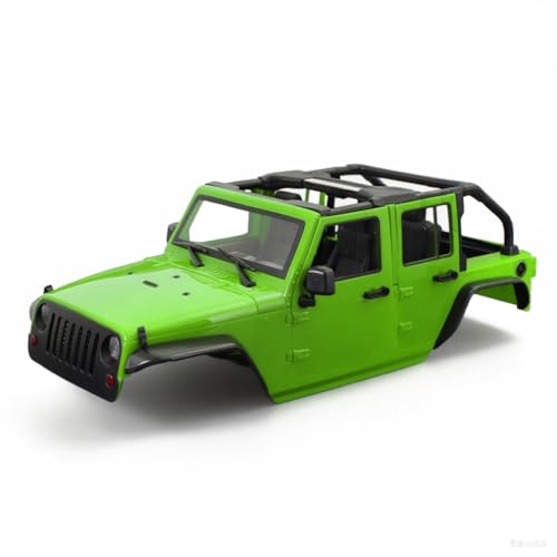 1/10 RC Jeep Wrangler Convertible Hard Shell Kit, for 1/10 RC Crawler TRX4 Axial SCX10 90046 90027 313 Wheelbase Shell Modification Accessories (Green) - color: Green