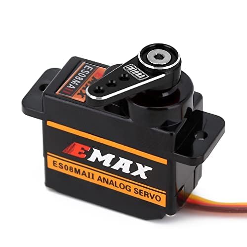 INJORA ES08MA Metal Gear Servo with Mount and Horn for SCX24 Upgrade, Black - color: Black