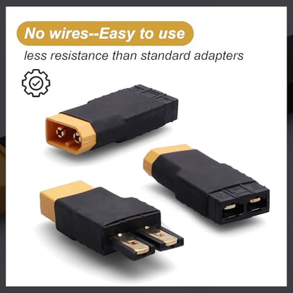 Hobbypark RC Battery/Charger Adapter Connector for Traxxas TRX to XT60 Plugs fit Slash/Rustler/Stampede/Bandit/E Revo RC Cars