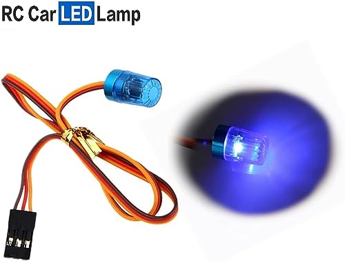 Ultra Bright LED Police Light Rotating Flash Alarming Strobe Lamp 5Modes for 1/8 1/10 1/14 RC Car Firefighting Ambulance Crawler Truck Lighting for CC01 D90 SCX10(9x15mm,Blue) - color: 9x15mm,Blue