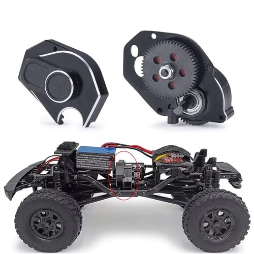 RC Cars Crawler Parts Compatible with Axial for SCX24 for Deadbolt for Gladiator for Wrangler for Bronco 1/24 RC Car Metal Transmission 2 for Speed Gearbox