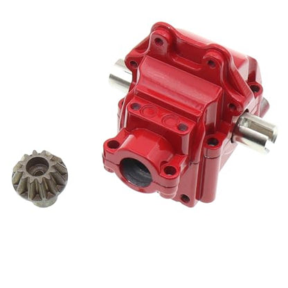 Metal Front&Rear Differential Gearboxes Housing Cover with Differential Gear Set Compatible with WLtoys 1/14 144010 144001 144002 124018 124016 124017 124019 RC Car Upgrades Parts (Red) - color: Red