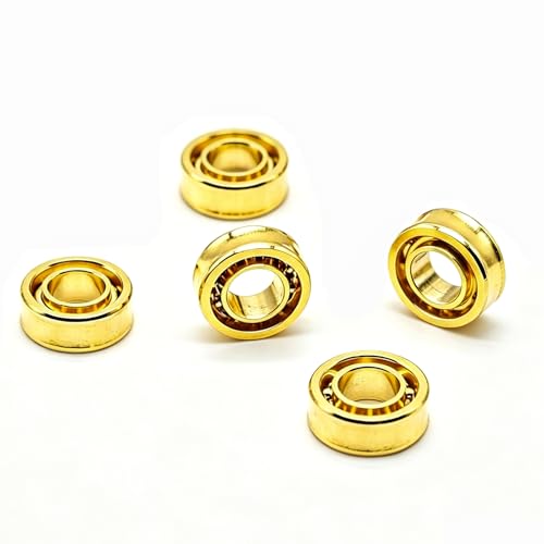 AXK 5Pcs R188 Golden Yoyo Bearing UR188 Fingertip Gyro Bearing 6.35X12.7X4.76mm UR188KK