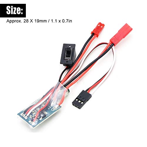 Brushless ESC, 30A 4-8V Sensorless Motor Speed Controller, High Performance for RC Cars Boats Drones 1/16 1/18 1/24 Scale Hobbyists - size: without brake