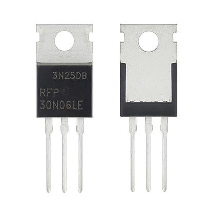 RFP30N06LE N-Channel Power MOSFET Transistors 30A 60V P30N06LE Mosfets Transistor 30 Amp 60 Volt TO-220 (Pack of 10Pcs) - style: RFP30N06LE
