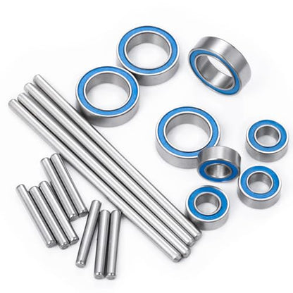 SWX 8Pcs Bearings & 12Pcs Pins for 1/16 Mini E-REVO | Sealed Bearings, Wheel Hex Pins, 20Pcs Set, 1/16 E-REVO, Mini TRX