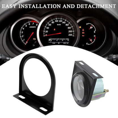 povtii 2 PCS Single Gauge Mounting Panel, 2.1 Inch Gauge Mounting Panel Bracket Pod with Single Hole, Metal Gauge Pillar Bracket Holder for Most Vehicles' Dashboard, Car Accessories - color: 2 PCS