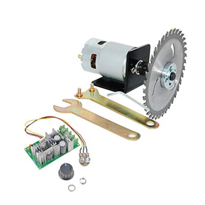 12V/24V 10000RPM/20000RPM 775 Electric Motor Table Saw Kit with 20A PWM Speed Controller Regulator Module Board - color: 775 Motor + Rod + Bracket + Saw Blade + Pwm