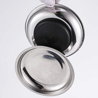 8 PCS Magnetic Bowls 6 Inches, Magnetic Trays Set Round, Stainless Steel Magnetic Parts Tray Set for Bolts, Pins, Screws, Nuts, Small Parts Tools Organization for Workshop, Garage, Craft Room
