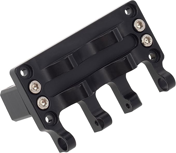 MEUS RACING Adjustable Brass Servo Mount + 25T Servo Arm for Axial SCX24 C10 JLU Bronco 1/24 RC Crawler Car Upgrade, for Stock AXLE