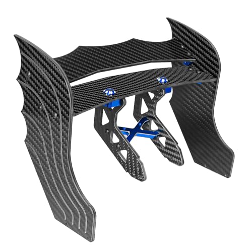 LRFHL 1/7 Carbon Fiber Tail Rear Wing for 1/7 ARRMA Limitless V2 F1, Blue | Adjustable Tail Rear Wing RC Upgrade Part - color: Blue Tail Wing
