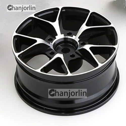 1/10 On Road Drift Wheels Rims Hex 12mm RC Aluminum Alloy Rally Racing Hubs for 1:10 Scale Touring Street Car Tires Tamiya TT01 TT02 HSP 2S 3S Brushless HPI KYOSHO XV02 XV01 4PCS (Black) - color: Black