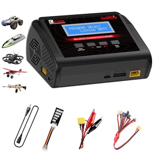 LiPo Battery Charger, 150W 10A AC/DC RC Balance Charger for 1-6S LiPo/LiHV/Li-ion/Life, NiMH NiCd (1-15S) Pb, Fast Charging for RC Car, Drone, Airplane, Helicopter