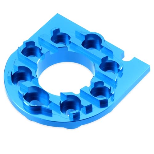 RC Aluminum Alloy Adjustable Motor Mount Plate Heat Sink Compatible with Tamiya TT01 TT01D TT01E 1/10 RC On Road Touring Car Motor Mount Chassis Upgrade Replacement Parts (Blue) - color: Blue