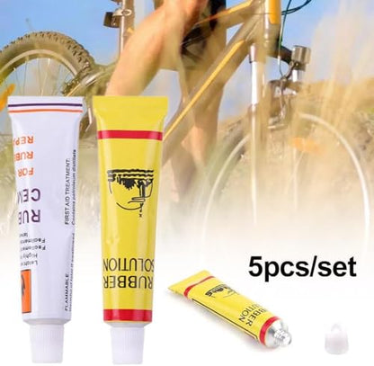 5Pcs Tire Repair Glue for Bicycle Motorcycle Tires Tube Patching Glue Cement Adhesive Puncture Tire Repair Tools Rubber Solution Cement Puncture Glue Bike Tyre Bicycle Hole Tire Repair Glue