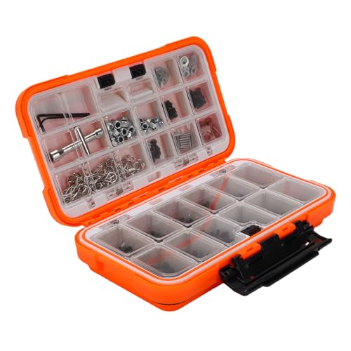 RC Screw Kit, 537 Pieces Stainless Steel M3 M4 Screws Nuts Bolts E Clips R Clips Pins O Rings Hex Wrenches for 1/8 1/10 /12/16 Scale RC Cars Trucks