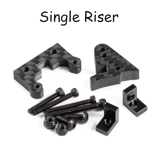 Single/Dual Carbon Rear Upper Link Riser for RC Crawler Axial 1/10 Capra F9 Portal Axle Anti Squat Upgrade Parts (Single Riser) - color: Single Riser