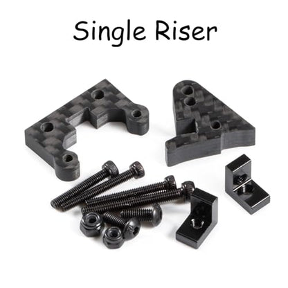 Single/Dual Carbon Rear Upper Link Riser for RC Crawler Axial 1/10 Capra F9 Portal Axle Anti Squat Upgrade Parts (Single Riser) - color: Single Riser