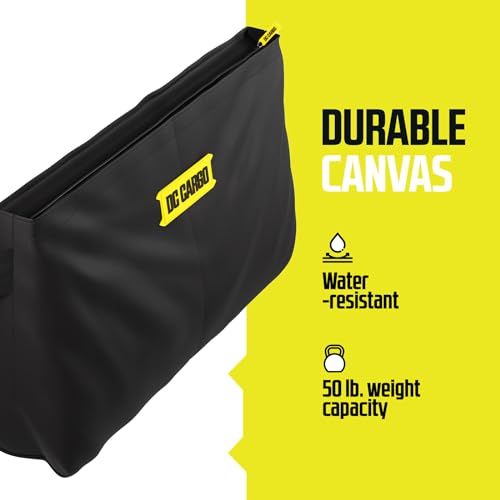 DC Cargo Mall E-Track Storage Bag for Trailers - Heavy-Duty 14 in x 24 in Canvas Zippered E-Track Bag - Weight Capacity 50 lb. - E-Track Accessories - size: 1-pack