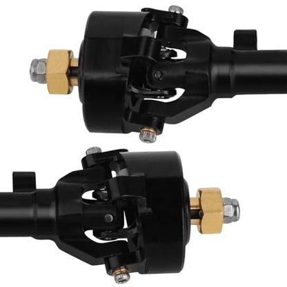 Diamond Shape SCX24 Aluminum Axle Upgrades for Axial SCX24 Deadbolt C10 JLU Gladiator Bronco 1/24 RC Crawler (Black) - color: Black
