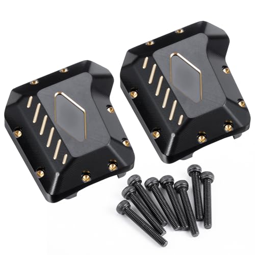 LSG 2PCS Brass Front and Rear Axles Housing Diff Cover 127g Counterweight for 1/10 TRX4 TRX6 RC Crawler Upgrade Parts