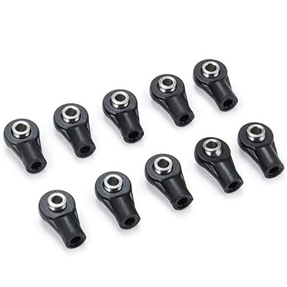 QUE-T 10pcs M3 Plastic Ball Head Link Rod Ends Joint Linkage for 1/10 RC Axial SCX10 Crawler Car (C) - style: C