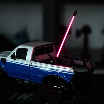INJORA LED Whip Light Side Fixed for 1/18 1/24 RC Crawlers (Pinkish Purple) - color: Pinkish Purple