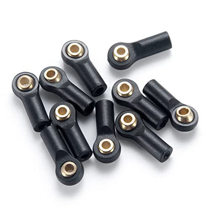 10PCS M2 Plastic Tie Rod End Ball Joint Link Ball Head Holder for 1/10 Axial SCX10 90046 90047 TRX4 RC Crawler Car (#A) - color: #a